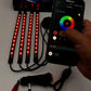 Atmosphere Light 12 LED Set of 4 RGB Interior LED Lights For Cars&Bikes